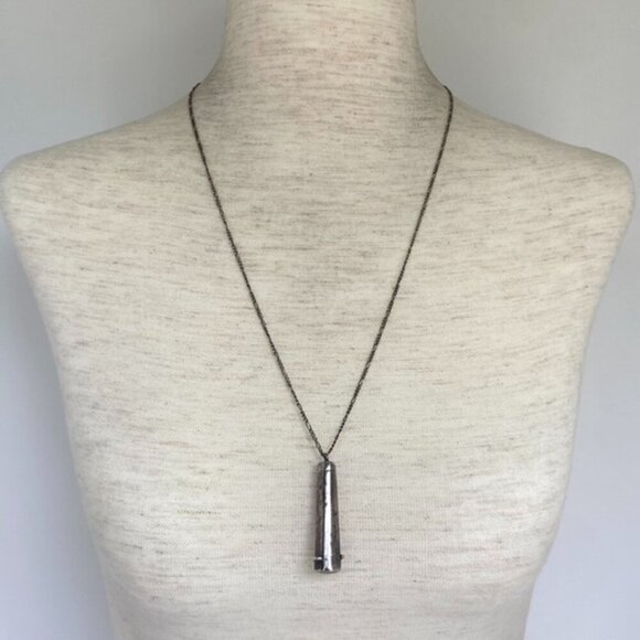 VTG Sterling Silver 925 London Needle Case Holder Chatelaine Pendant Necklace - Picture 1 of 16